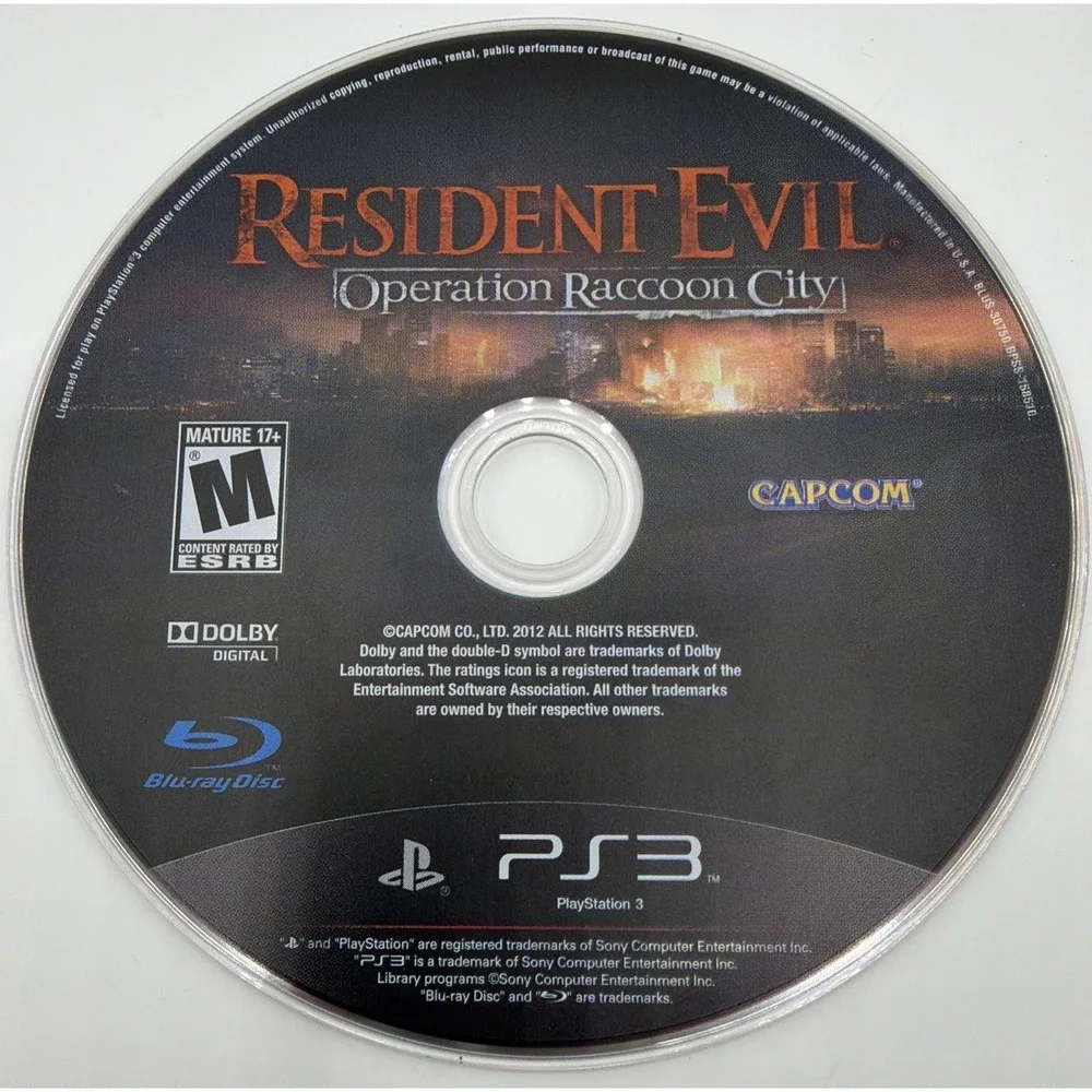 Resident Evil Operation Raccoon City Playstation 3 PS3 Complete in Box